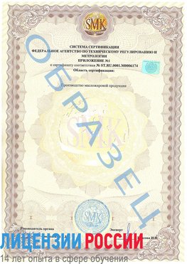 Образец сертификата соответствия (приложение) Печора Сертификат ISO 22000
